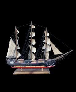 Modellino di nave ‘fregata’ in legno dipinto.Spagna.