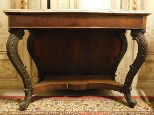 TAV297 - Walnut console table, 19th century, cm W 131 x H 95 x D 60