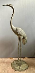 Scultura decorativa in bronzo raffigurante airone – Inizi del XX secolo