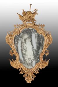 Pair of carved and gilded wooden sconces, Venice, mid-18th century