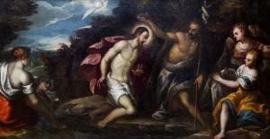 The Baptism of Christ, oil on canvas, 18th century
