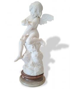PUTTO CON FARFALLA - ALABASTRO - GIUSEPPE GAMBOGI (1862 - 1933)