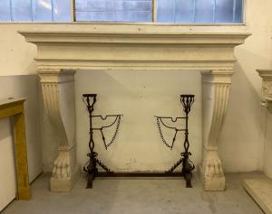 17th-century marble fireplace