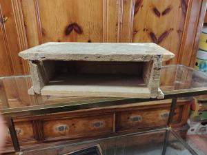 Antica base  in legno laccata e dipinta a finto marmo   XVIII secolo - Foto 8