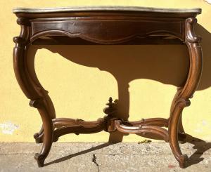 Walnut console table