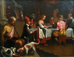Bottega dei Bassano - ''Cena dal ricco Epulone'', fine XVI secolo