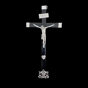 Crocifisso in argento e ebano.Italia,periodo impero.