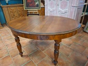 Large extendable oval walnut table - Foto 9