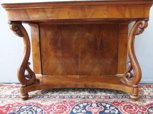 CONSOLE IN NOCE CARLO X PIEMONTESE RESTAURATA PRIMI 800  cm L132xP57xH97