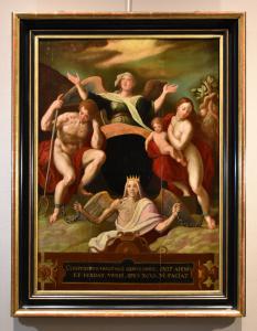 Redenzione di Adamo ed Eva dopo la cacciata dall’Eden, Jacob de Backer (Anversa, 1555 circa – 1585 circa)