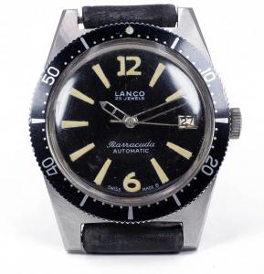 Orologio da polso diver Lanco Barracuda, automatico in acciaio. Anni 60