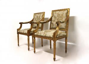 Barock-Sesselpaar - Louis XVI Stil