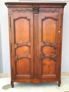 Provençal Walnut Wardrobe with 2 doors - Restored (work in progress)_car 2455
