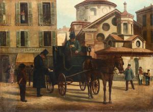 GEROLAMO FUMAGALLI Veduta di Milano, XIX-XX secolo 