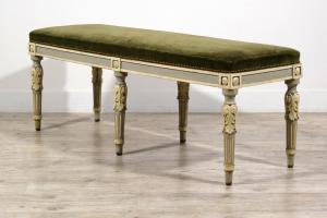 Banc neoclassique en bois laqué, Piémont, fin du XVIIIe siècle - Foto 6