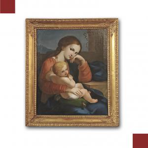 PINTURA DE MADONNA COM MENINO, FINAL DO SÉCULO XVIII