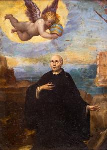 "Estasi del Santo", Olio su rame (ramino), XVII secolo, “Ecstasy of the Saint,” Oil on copper (ramino), 17th century