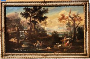 Landschaft mit Figuren, 17./18. Jahrhundert