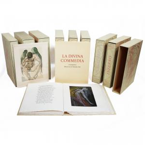 Alighieri Dante (1265 - 1321). La Divina Commedia. Illustrationen von Dalì. Verona: Arti e Scienze, Salani. 1964. Exemplar D einer Auflage von 25 Exemplaren.