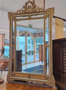 18th Century Mirror with Gold Leaf Frame H 180 - W 110 - Foto 6