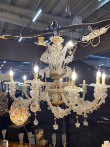Murano-Glaslüster mit 10 Lichtern