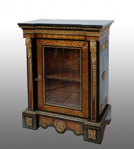 Antique Boulle Showcase from the Napoleonic III period. France, 19th Century.