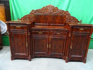 Credenza a 4 anta in piuma di mogano 1850 francese