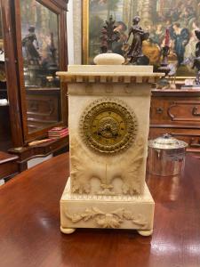 Relógio de mesa Primeiro Império em Mármore