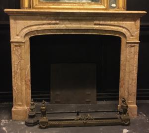 CHM864 - Breccia Pernice marble fireplace, dimensions cm W 137 x H 112 x D 35