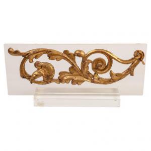 Fregio in legno dorato su plexi - O/6995 -