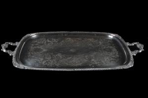 Rectangular Sheffield tray, English, 1900s