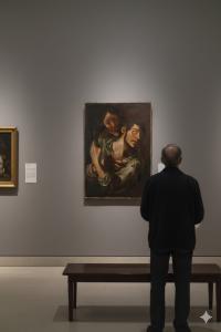 "SANSONE E DALILA" - OLIO SU TELA - XVII SEC.