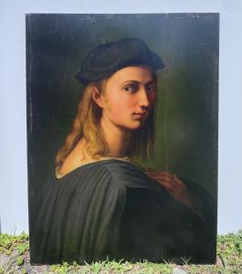 Seguidor de Rafael Sanzio (Urbino 1483 - Roma 1520) - Retrato de Bindo Altoviti. - Foto 5