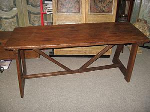 Walnut trestle table