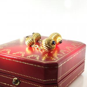 Gemelli Cartier oro e zaffiiro