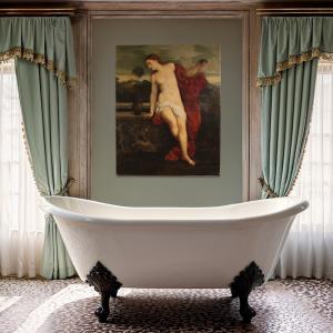 Tableau italien ancien L'Amour sacré du 19ème siècle - Foto 6