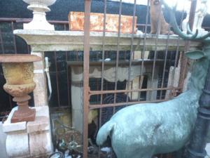 Stone fireplace