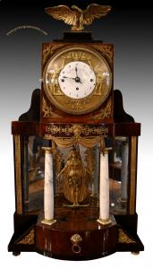 Molto rara pendola da tavolo con automi. 1810 c.a. Austria.  Meister   S c h m i d t Josef