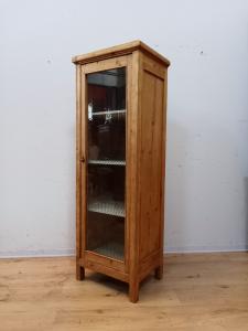 Vetrina rustica in abete - vetrinetta libreria - mobiletto arte povera - 900