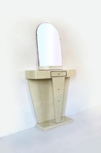 Consolle pergamena e specchio - 1940