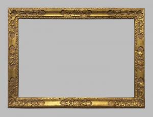 Vergoldeter Holzrahmen mit floralen Motiven, Italien, Ende des 19. Jahrhunderts