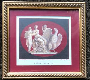 "Ovale mitologia V" - stampa da incisione antica