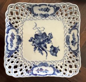 Rare square reticulated Royal Copenhagen Denmark tray plate