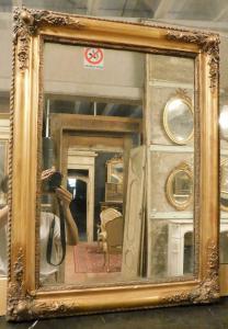 SPECC483 - Gilded wooden mirror, 19th century, cm W 61 x H 83