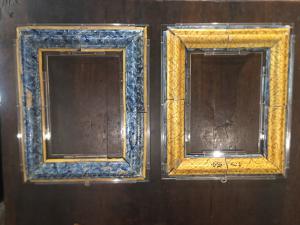 Cornici in maiolica di castelli. Datate 1759