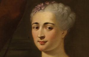 Ritratto di gentildonna, Jean-Baptiste van Loo (Aix-en-Provence, 1684 - 1745) entourage - Foto 5