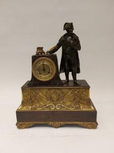 Orologio con bronzo di Napoleone metà XIX secolo