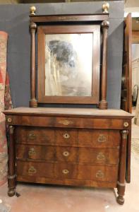 ARM187 - Console table with mirror, 19th century, cm W 128 x H 219 (93+126) x D 55