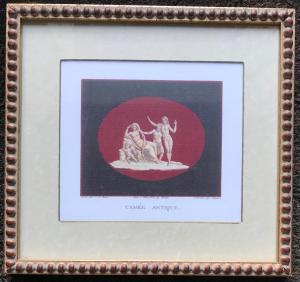 "Ovale mitologia VI" - stampa da incisione antica