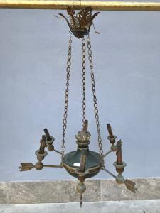 Empire-Kronleuchter mit 6 Lichtern aus vergoldeter Bronze - Restauriert (in Arbeit)_car 2441